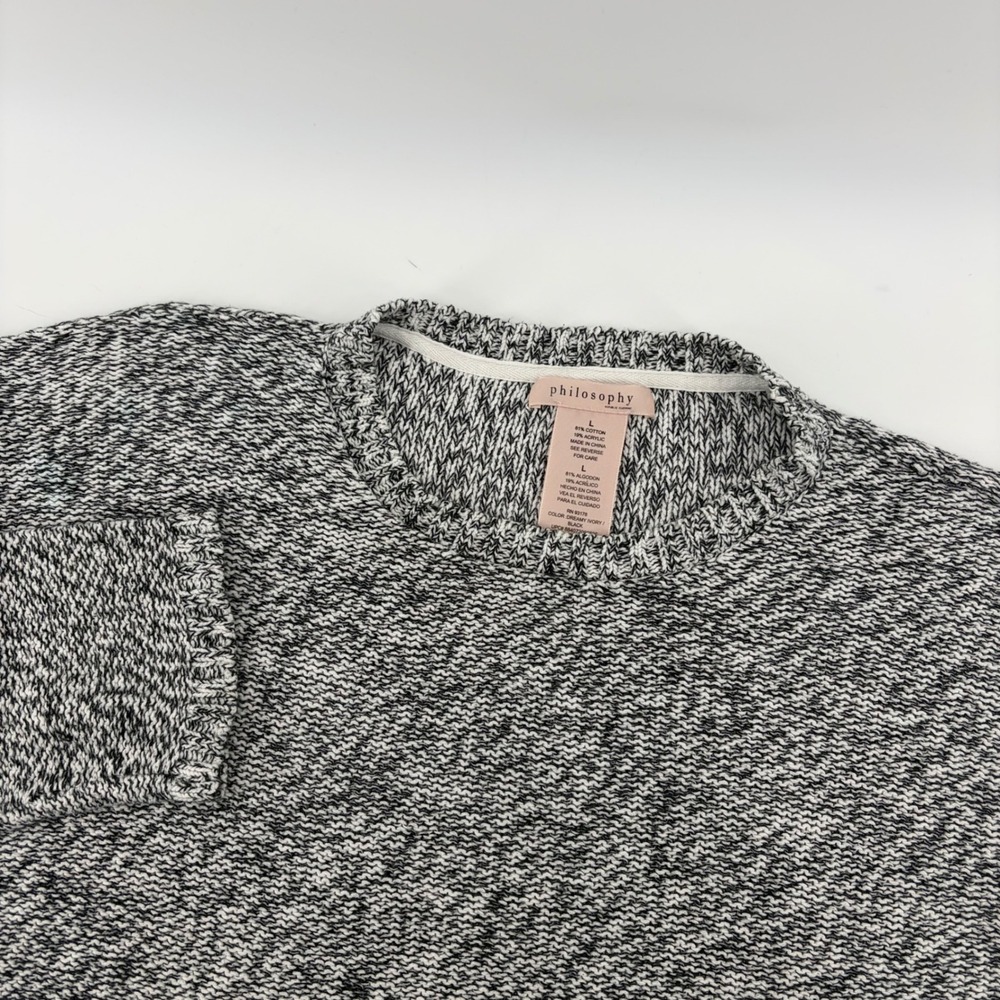 Philosophy Republic Clothing Womens Marled Knit Sweater Crew Neck Large‎